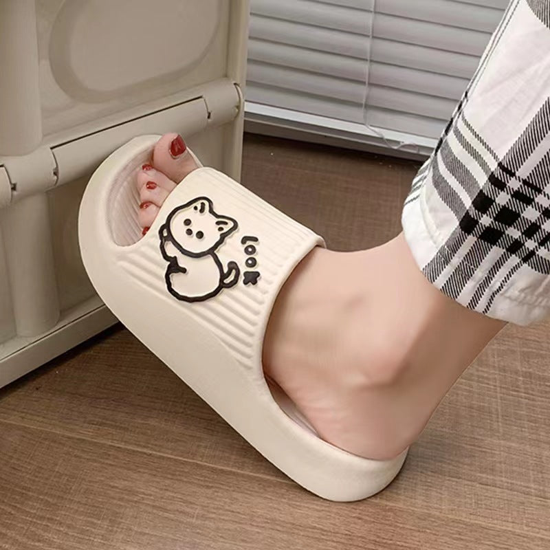 Cute Cat Slippers – Non-Slip Summer Slides for Women.