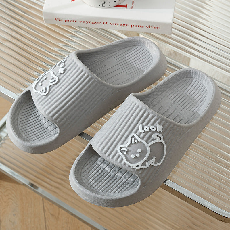 Cute Cat Slippers – Non-Slip Summer Slides for Women.